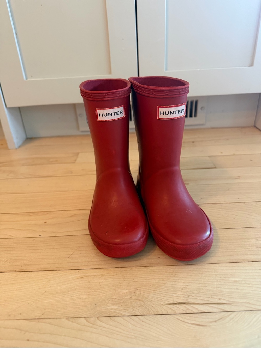 Hunter Kids Red Rain Boots